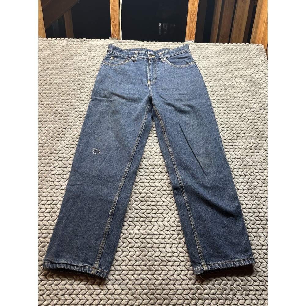 Basic Editions Mens 32x30 Fleece Lined Jeans Blue Denim Winter Workwear